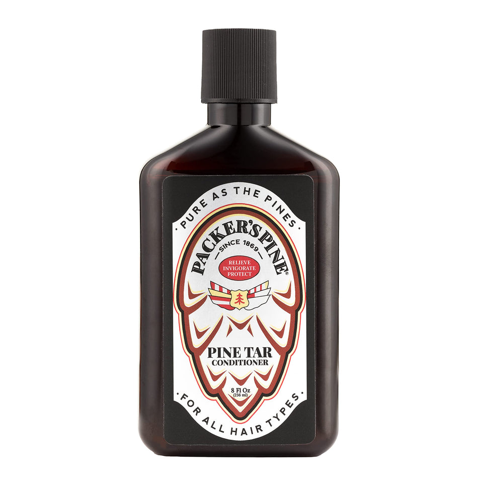 Packers Pine Tar Conditioner bottle with pine tar infusion for smoother hair