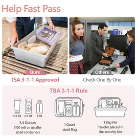 PACKISM Clear Makeup Bag Medium, includes deodorizing packet to minimize new-bag odor.