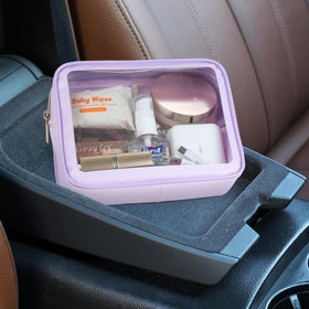 PACKISM Clear Makeup Bag Medium, TSA-approved for quick security checks.