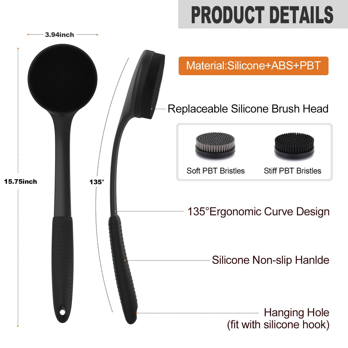 PADAPODO three-in-one heads provide gentle, soft, and deep cleansing options.