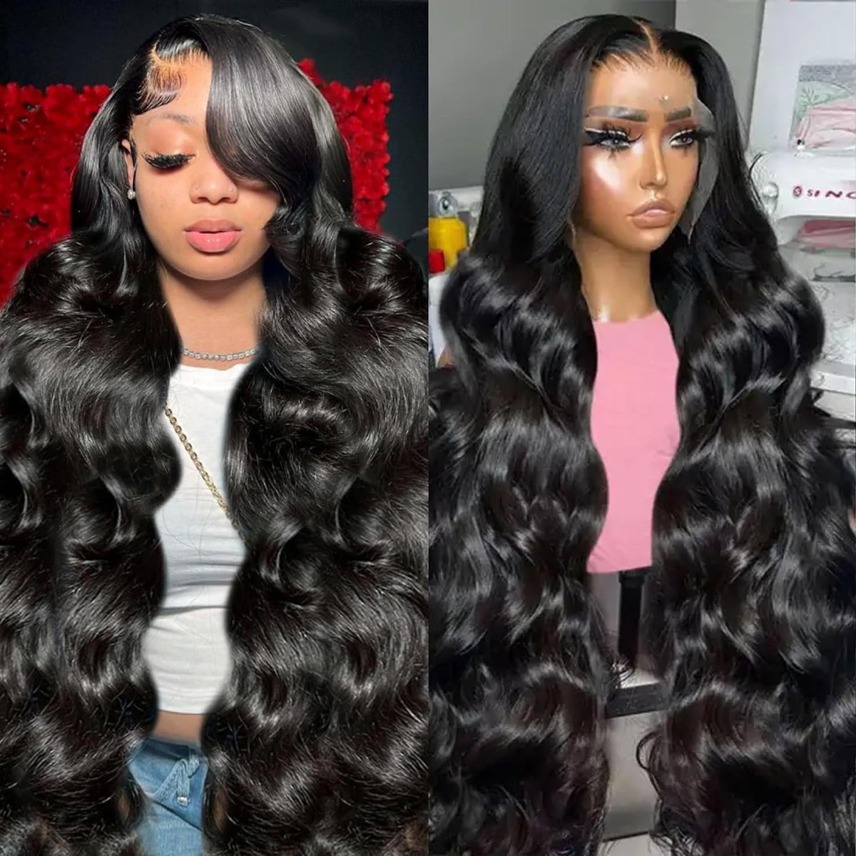 Padise 13x6 HD transparent lace front wig offers seamless parting for realistic hairlines.