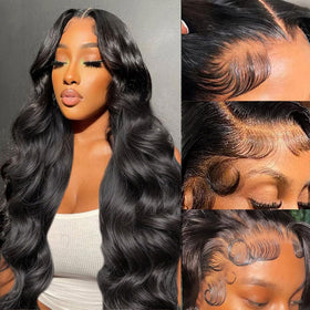 Padise 13x6 transparent lace front showing simulated scalp for seamless look