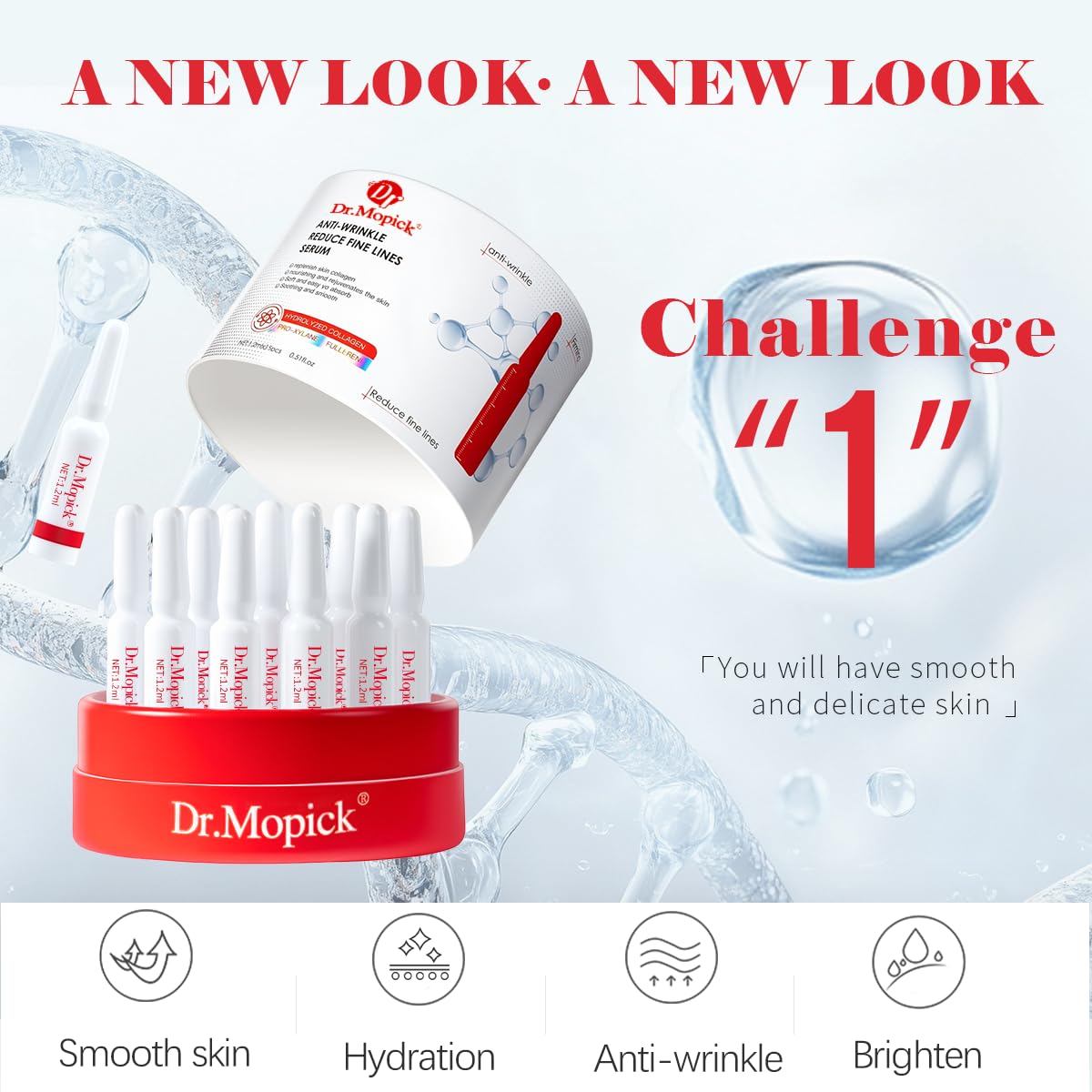 Padoro Dr.Mopick collagen serum bottle side view