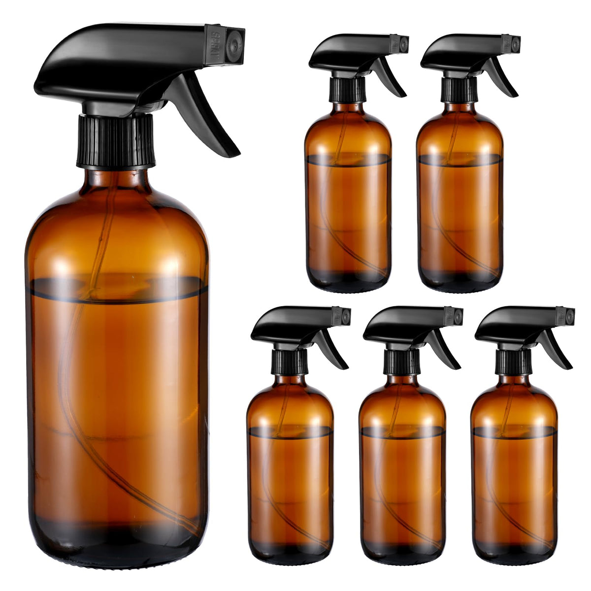 Pafeooui amber glass spray bottle with UV protection for oils and cleaners.