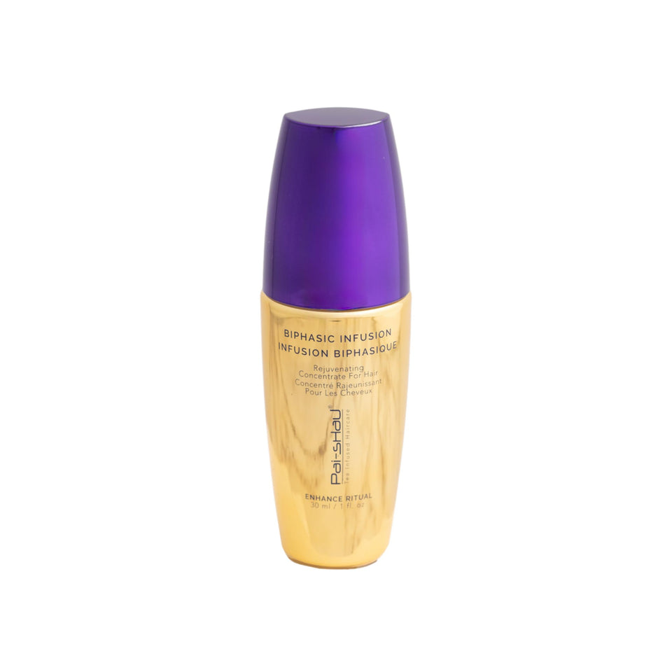 Pai-Shau Biphasic Infusion pumpless bottle for easy daily application and moisture retention.