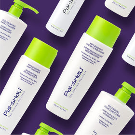 Pai-Shau Cleanser and Conditioner duo on counter highlighting convenient hydration