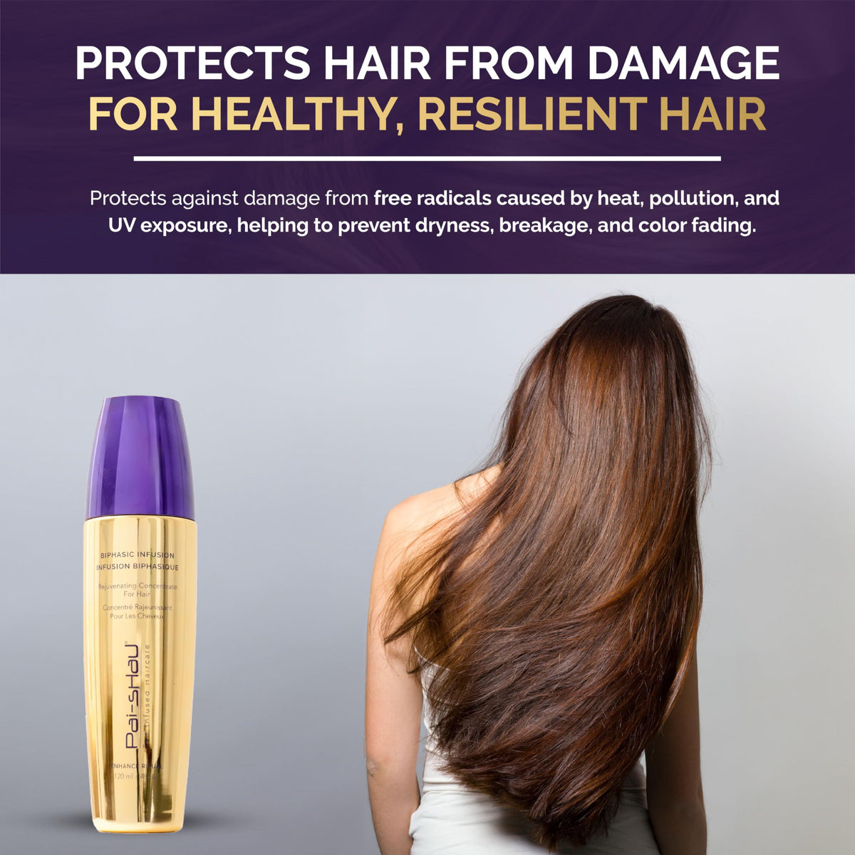 Pai-Shau hair shine and manageable finish after treatment