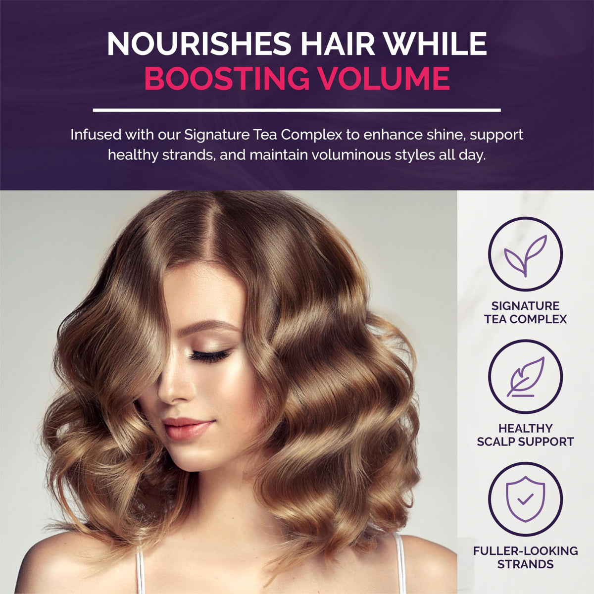 Pai-Shau lightweight styling spray provides all-day fullness and bounce.