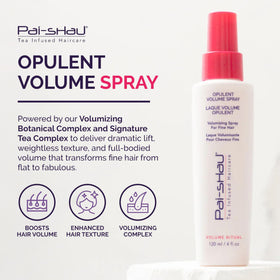 Pai-Shau Opulent Volume Spray mist creating natural movement and body.