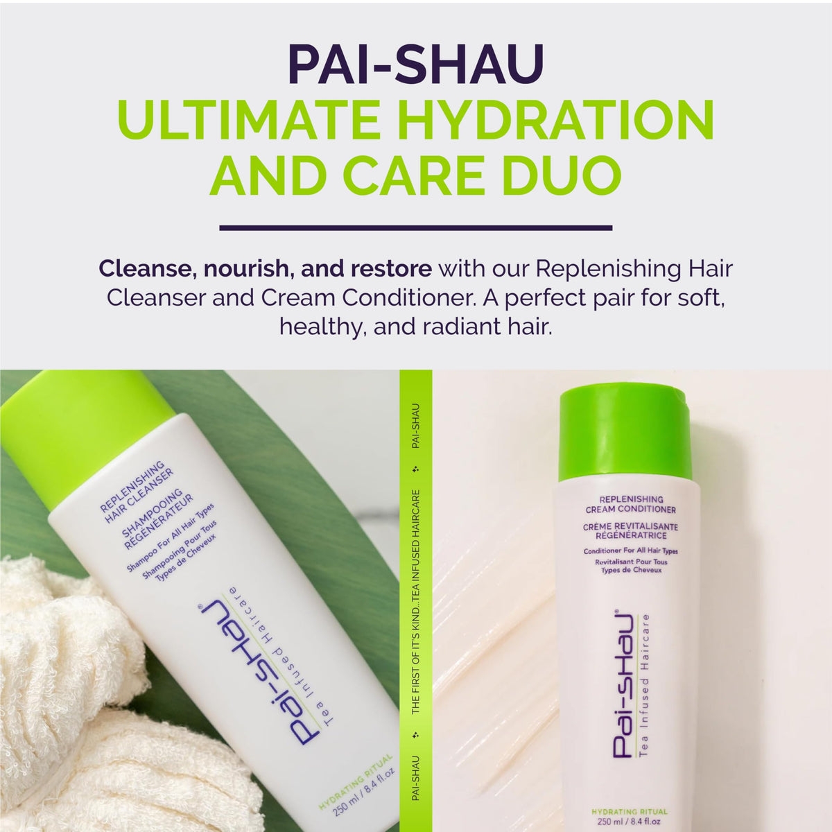 Pai-Shau Replenishing Cleanser lather close-up highlighting gentle cleansing