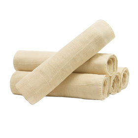 Pai Skincare Aileron muslin cloth close-up shows soft double-layer weave for gentle exfoliation
