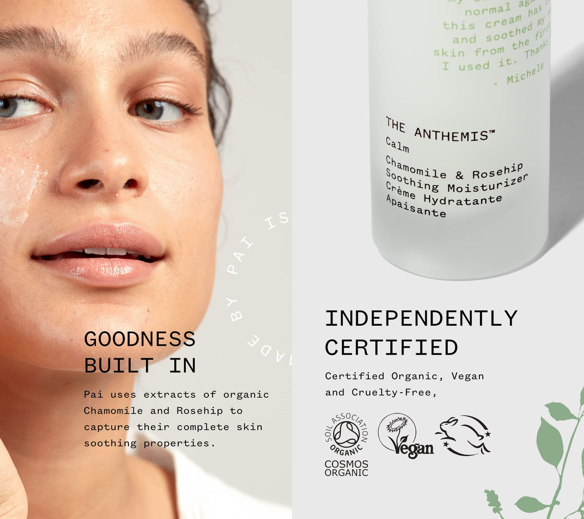 PAI SKINCARE The Anthemis being applied with a light, fast-absorbing texture