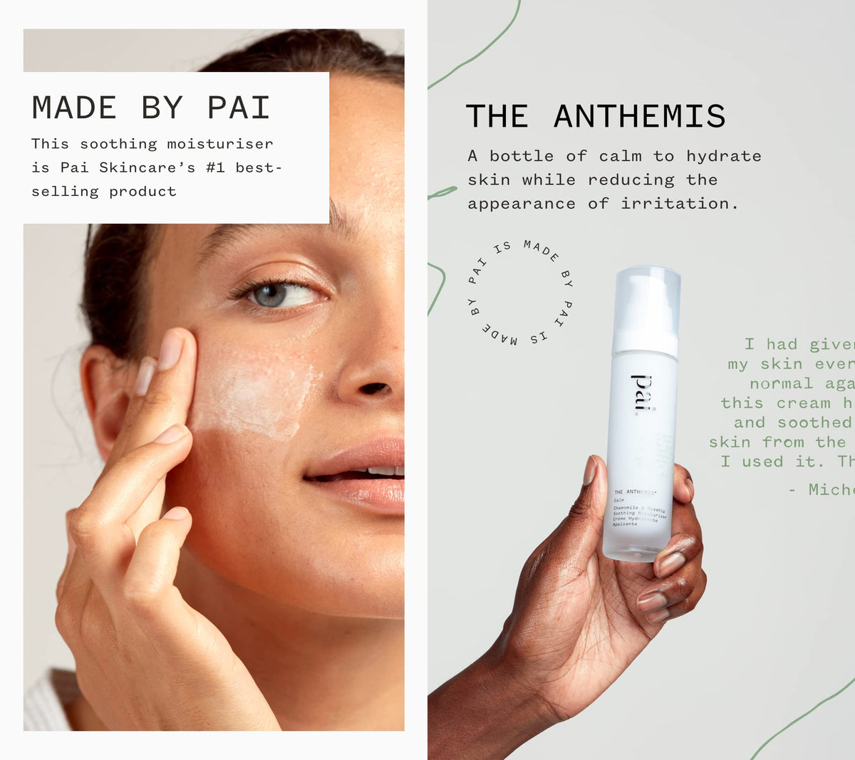 PAI SKINCARE The Anthemis jar reveals silky cream texture for calm skin