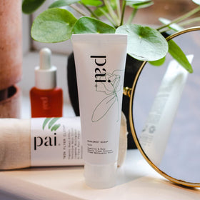 Pai Skincare Twin Flyer in hand shows easy dual-sided use for sensitive skin