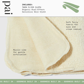 Pai Skincare Twin Flyer terry side cleanses around the eye area softly