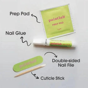 PaintLab 30-piece kit includes 15 sizes and glue for at-home manicures with quick changes