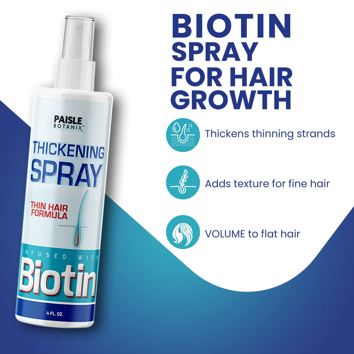 Paisle Botanics Biotin hair texture closeup highlighting fullness