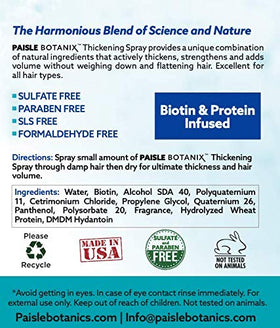 Paisle Botanics Biotin model hair after use shows smoother volume