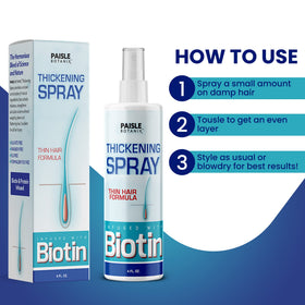 Paisle Botanics Biotin volume spray action boosts natural lift