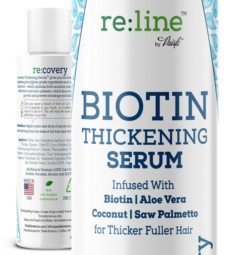 Paisle Botanics Hair Growth Serum bottle showing the 4 oz size for daily use and volume