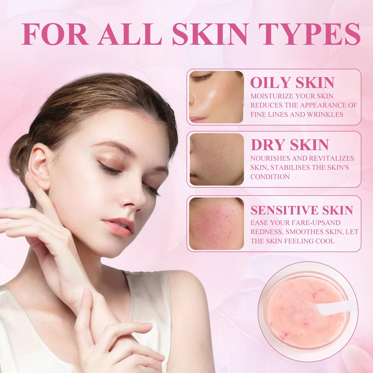 pakmee jelly mask powder on full face forms a protective moisture film.