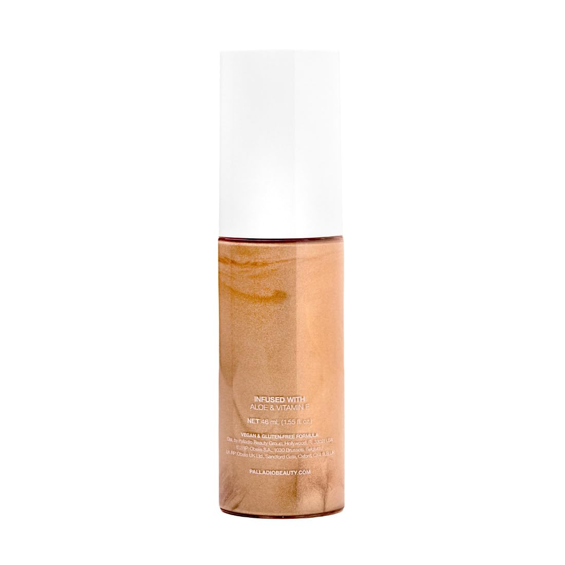 Palladio Body Shimmer Island Glow shoulders add radiance and warmth.
