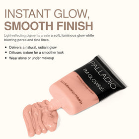 Palladio I'm Glowing primer gives dewy finish on skin.