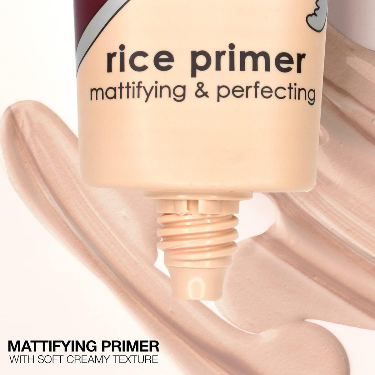 Palladio Rice Primer texture close-up highlights lightweight finish.