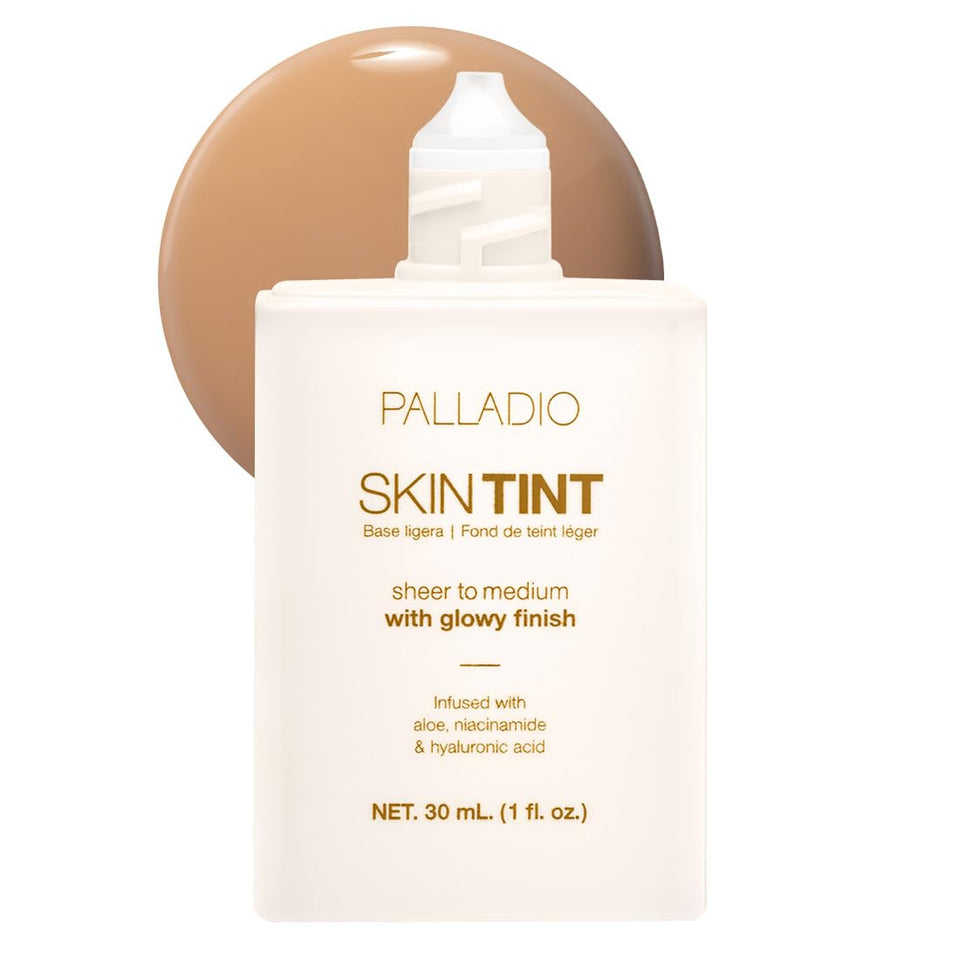 Palladio Skin Tint with Aloe hydrates during application for a radiant base