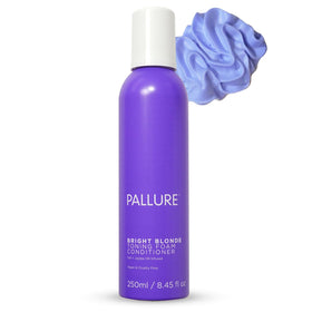 Pallure Bright Blonde Toning Foam bottle highlights violet pigment for cooler blonde tones