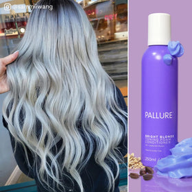 Pallure Bright Blonde Toning Foam color balance shot indicates tonal neutralization