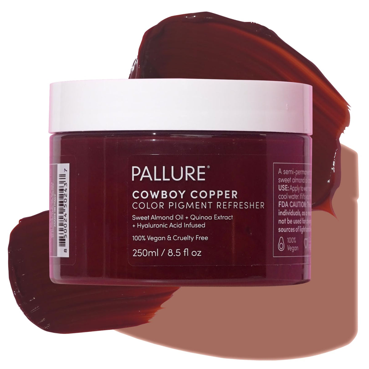 Pallure Color Pigment Refresher Copper Brown bottle pour showing pigment richness