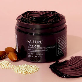 Pallure Color Pigment Refresher Mask applied with gloves for even color deposit.