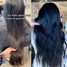 Pallure Color Pigment Refresher Mask on extensions for even pigment uptake.