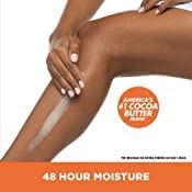 Palmer's Cocoa Butter applied to skin showing quick absorption.