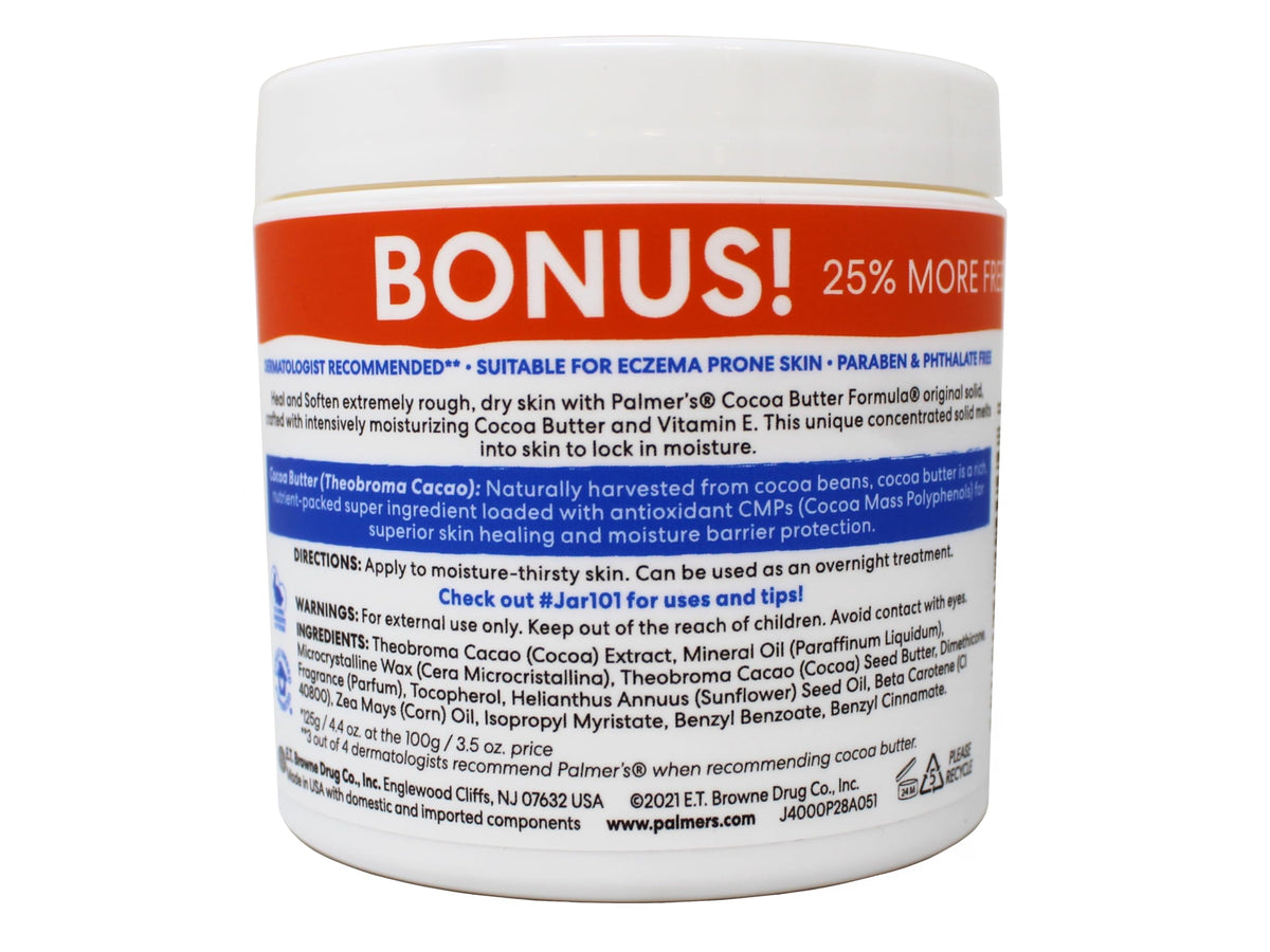 Palmers Cocoa Butter cream on skin; immediate moisturization and softness