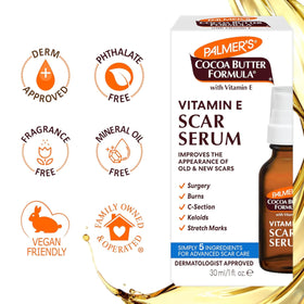 Palmer's Scar Serum shown ready for body skin application