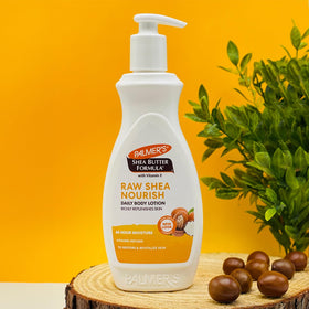 Palmer's Shea Formula texture closeup highlights rich, creamy consistency for body care