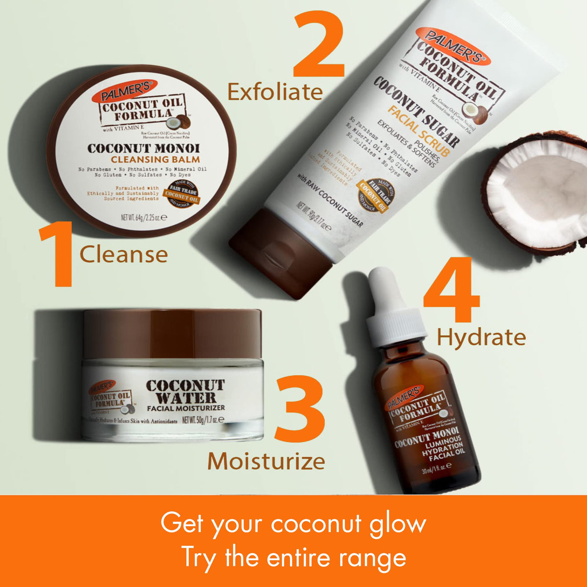 Palmer's skincare routine applied on hands demonstrates nourishment.