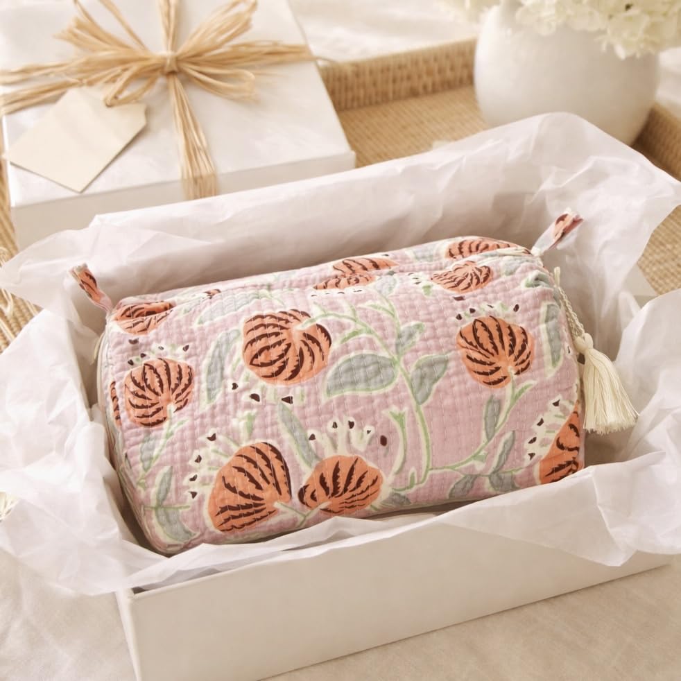 Palmetto Home travel-friendly toiletry pouch, folds compactly for carry-ons