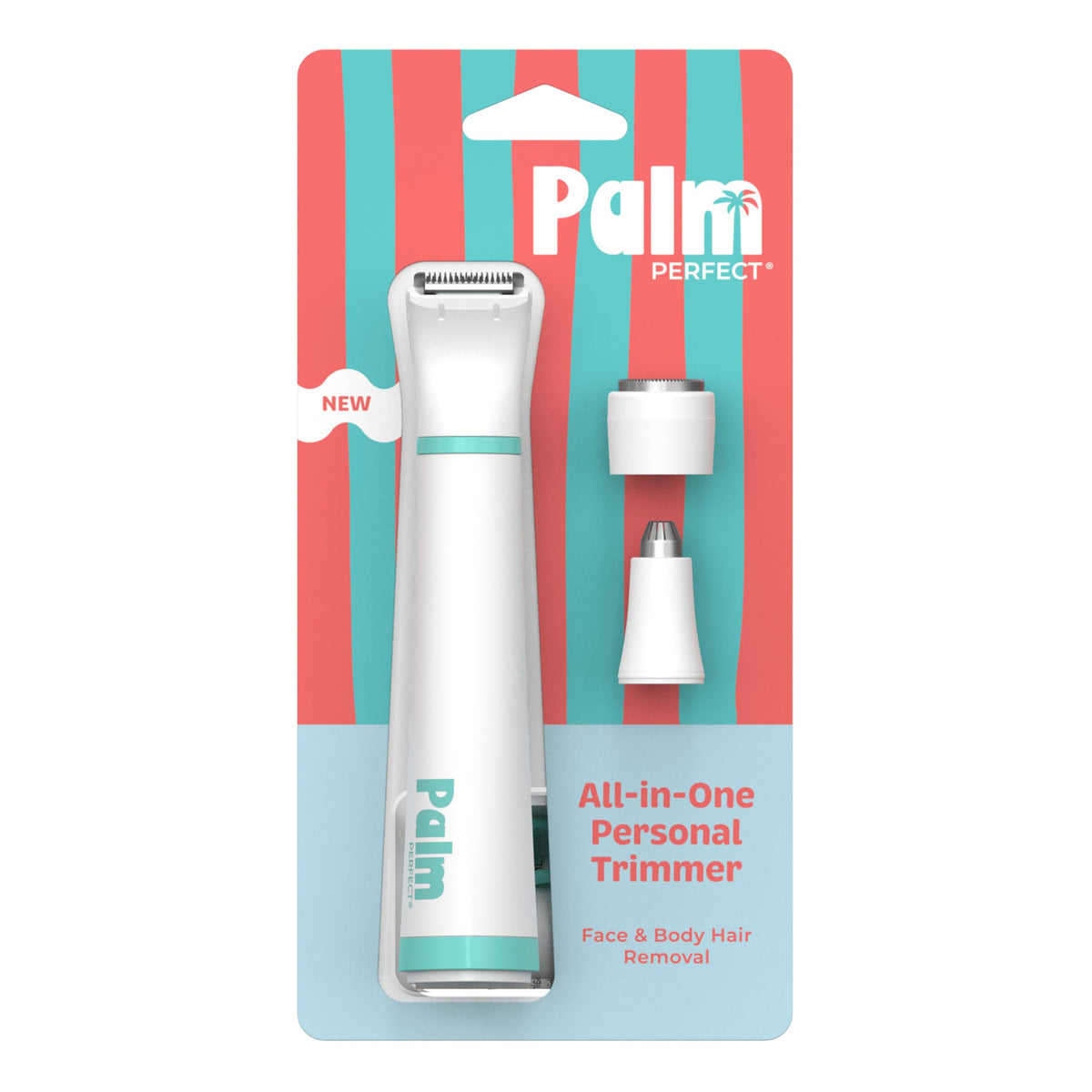 PalmPerfect Eyebrow Trimmer attachment shapes brows with professional precision.