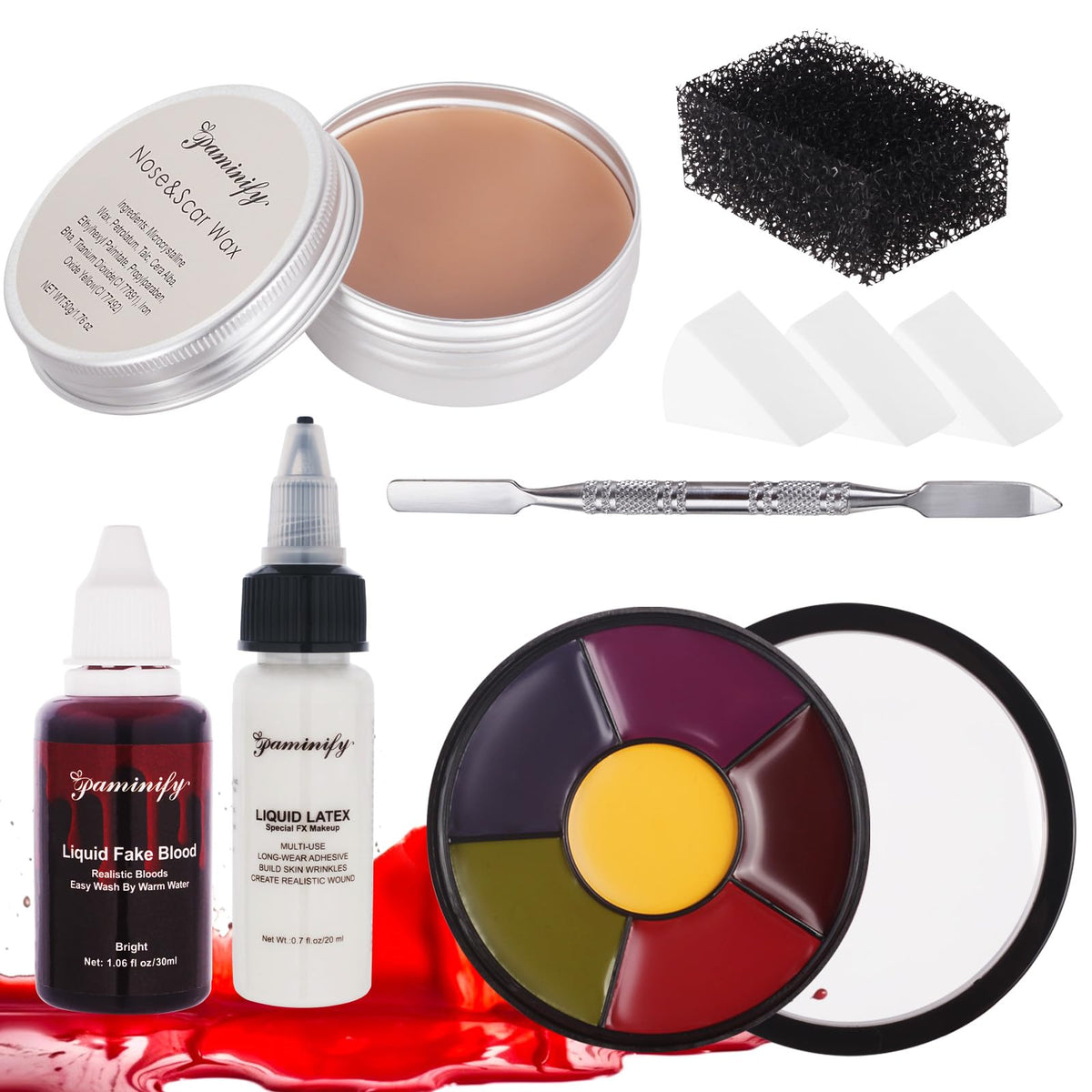 Paminify bruise wheel palette for realistic wounds and bruising effects