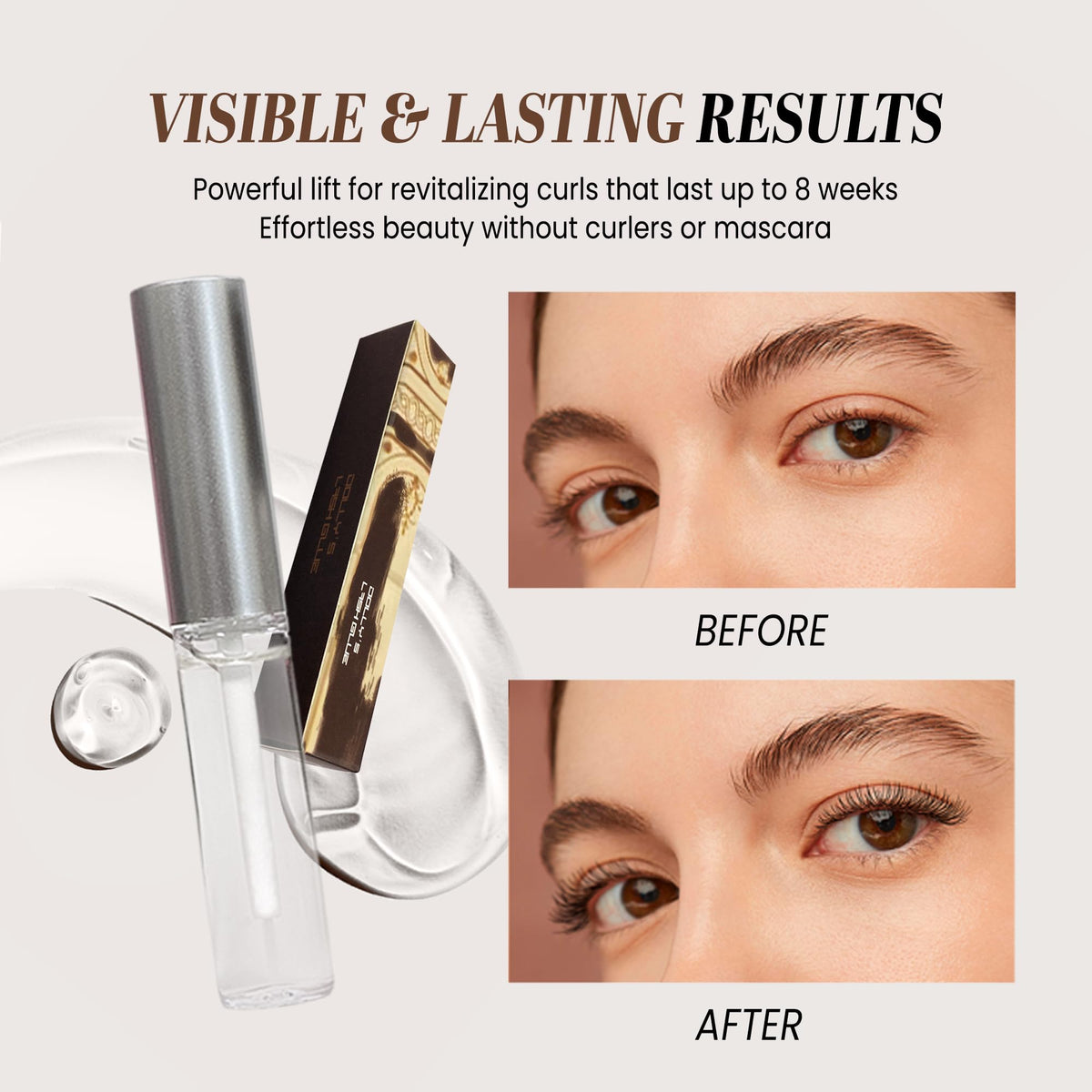 PANA Dolly's Lash glue cap detail enables precise dosing for clean, consistent application.
