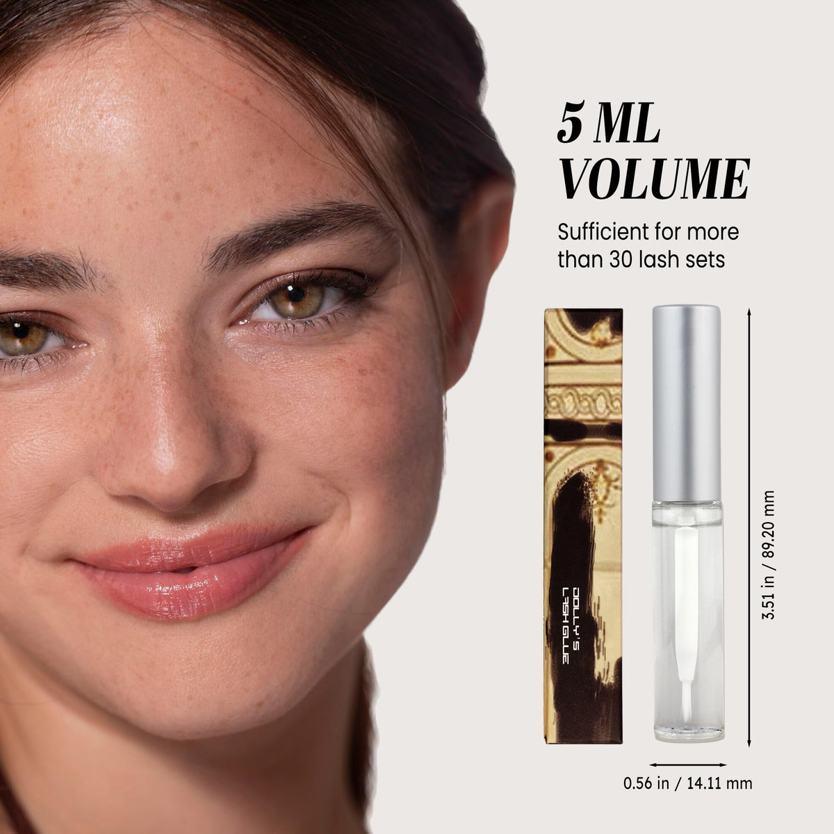 PANA Dolly's Lash glue near silicone pad works reliably with Dolly's silicone pads.