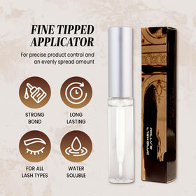 PANA Dolly's Lash glue on lash provides a natural, lifted look.