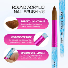 PANA pink ferrule-secured hair brush for lasting performance