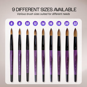 Even strokes and easy pickup with the PANA acrylic brush for extensions.