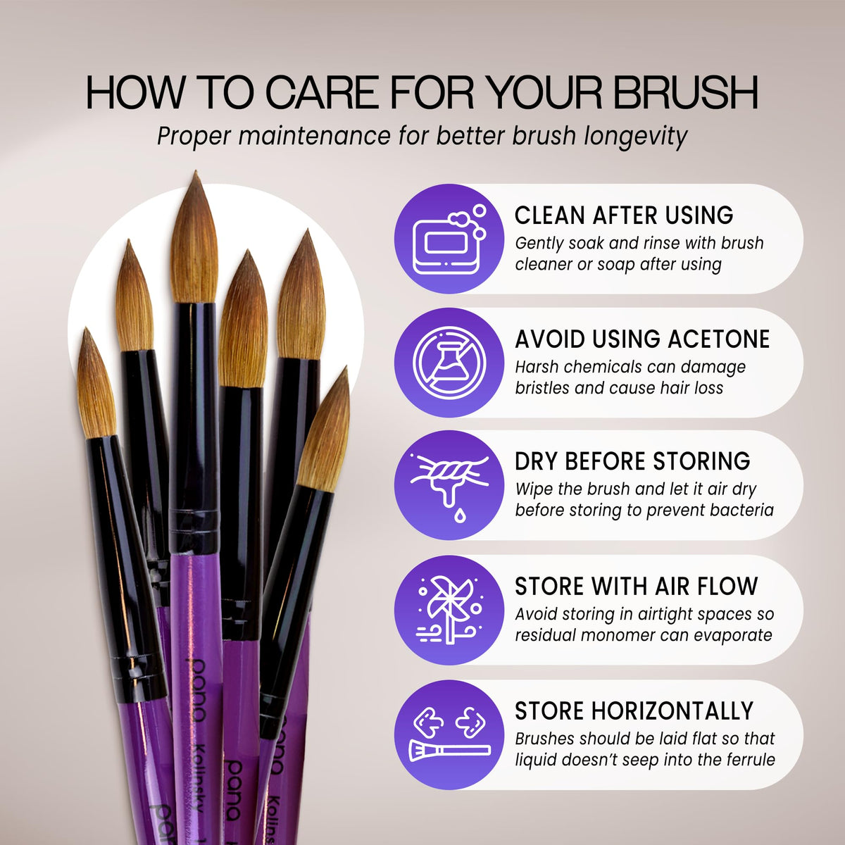 Professional-grade PANA brush built for durable use in salons.