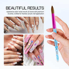 PANA round-size 16 brush supports precise acrylic sculpting