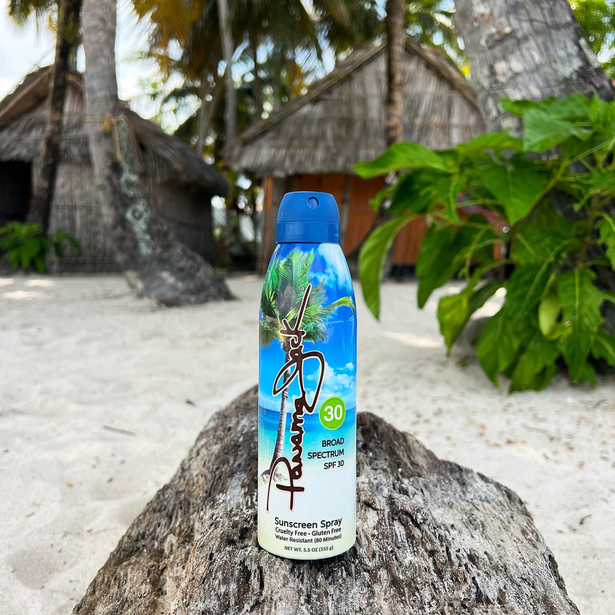 Cruelty-free Panama Jack sunscreen label on the bottle